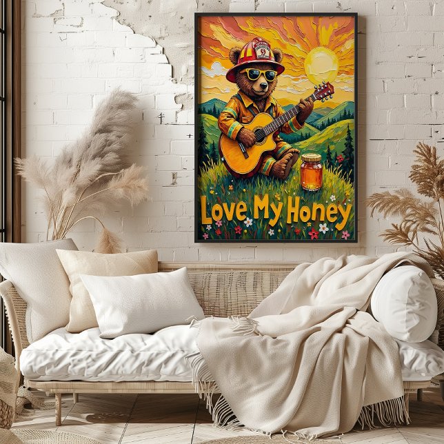 Affiche Vallée Vista Vibes : Harmonie de l'ours (Créateur téléchargé)
