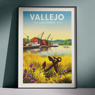 Affiche Vallejo Californie vintage