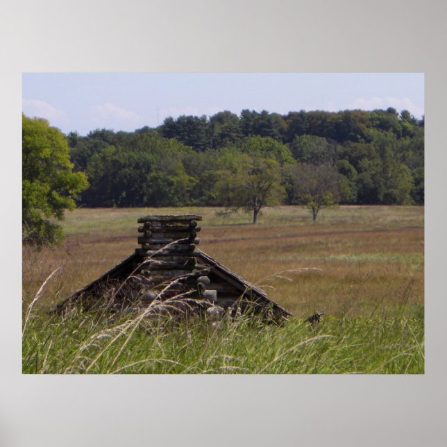 Affiche Valley Forge, PA Log Cabine (Devant)