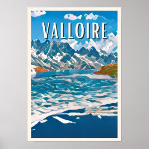 Affiche Valloire Station de ski
