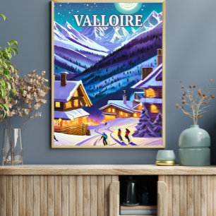 Affiche Valloire : Toile Alpestre, Éclats d'Hiver en Harmo