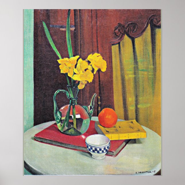 Affiche Vallotton - Jug avec jonquilles jaunes (Devant)