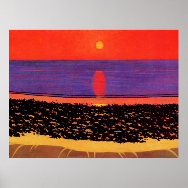 Affiche Vallotton - To Lay Down Sun with Villerville (Devant)