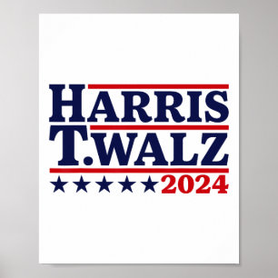 Affiche Valse 2024 Election Kamala Harris Tim Waltz 2024 3