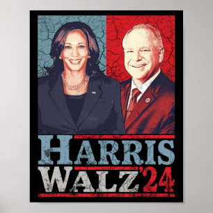 Affiche Valse 2024 Election Kamala Harris Tim Waltz 2024 5