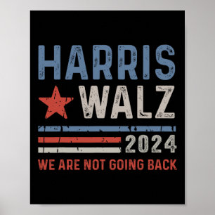 Affiche Valse 2024 Élection Kamala Harris Tim Waltz Vintag