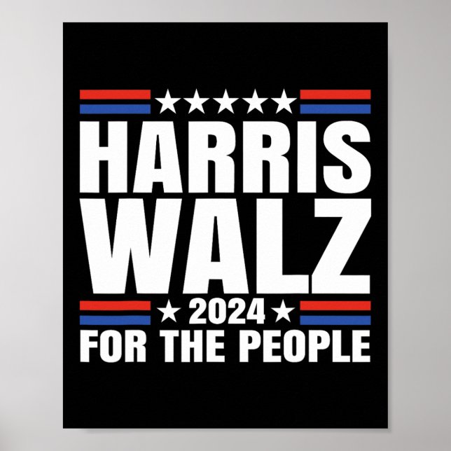 Affiche Valse 2024 Pour Le Peuple Kamala Harris Tim Waltz (Devant)
