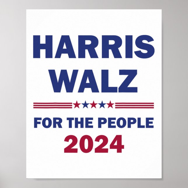 Affiche Valse 2024 Pour Le Peuple Kamala Harris Tim Waltz  (Devant)