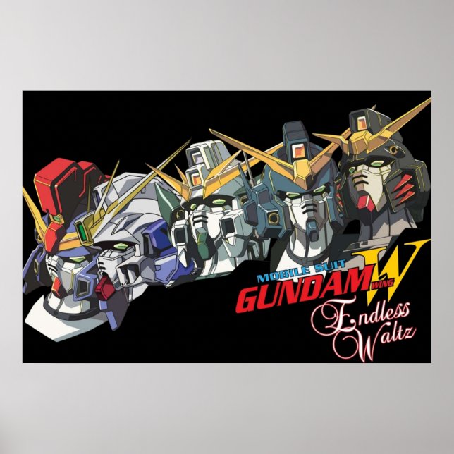 Affiche Valse sans fin de l'aile Gundam Les cinq (Devant)