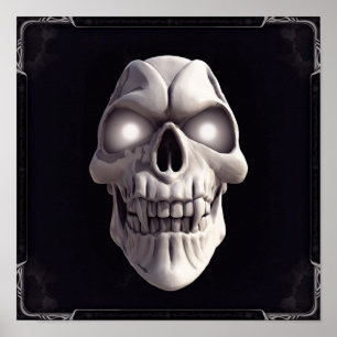 Affiche Vampire crâne aux yeux brillants