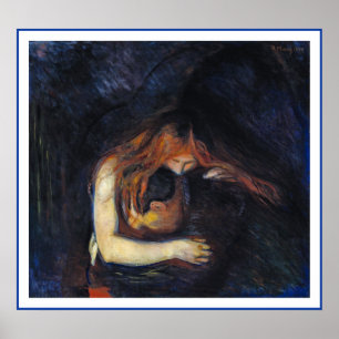 Affiche Vampire par Edvard Munch