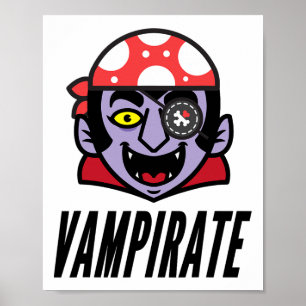 Affiche Vampire Pirate Vampirate T Chemise Halloween