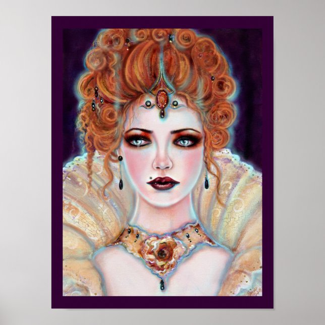 Affiche Vampire victorien gothique d'Halloween par Renee L (Devant)