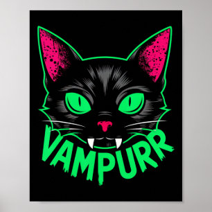 Affiche Vampurr Chat Vampire Kitty Halloween Chats Éffraya