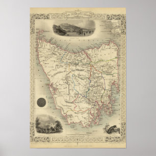 Affiche Van Diemen's Island or Tasmania