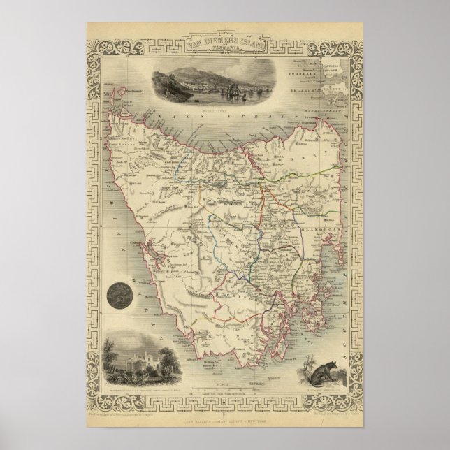 Affiche Van Diemen's Island or Tasmania (Devant)