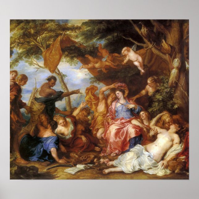 Affiche Van Dyck - Course De Baisers Jaunes Et De Myrtille (Devant)