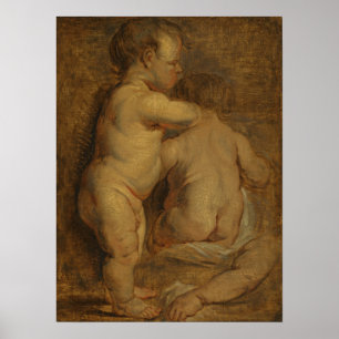 Affiche Van Dyck - Étude Pour Deux Putti
