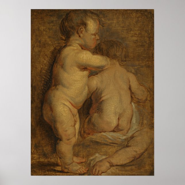 Affiche Van Dyck - Étude Pour Deux Putti (Devant)
