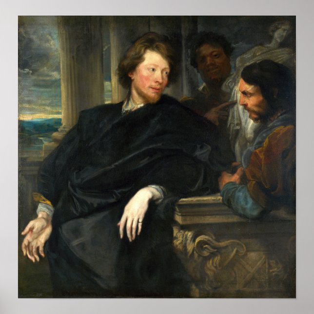 Affiche Van Dyck - George Gage Avec Deux Hommes (Devant)