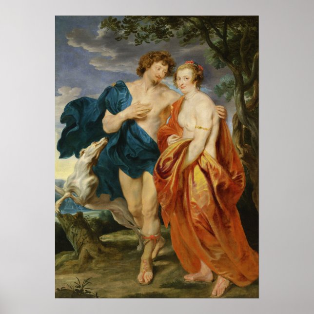 Affiche Van Dyck - George Villiers Marquess, Wife Katheri. (Devant)