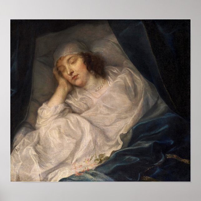Affiche Van Dyck - Lady Digby Sur Son Lit De Mort (Devant)