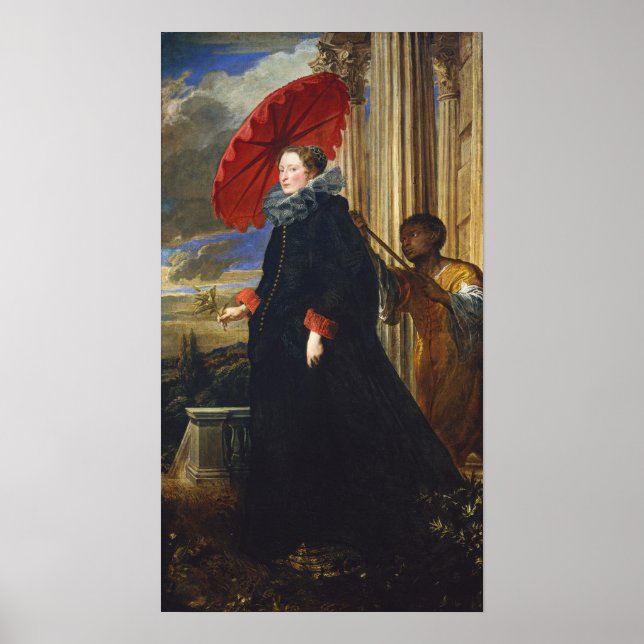 Affiche Van Dyck - Marchesa Elena Grimaldi Cattaneo Avec . (Devant)