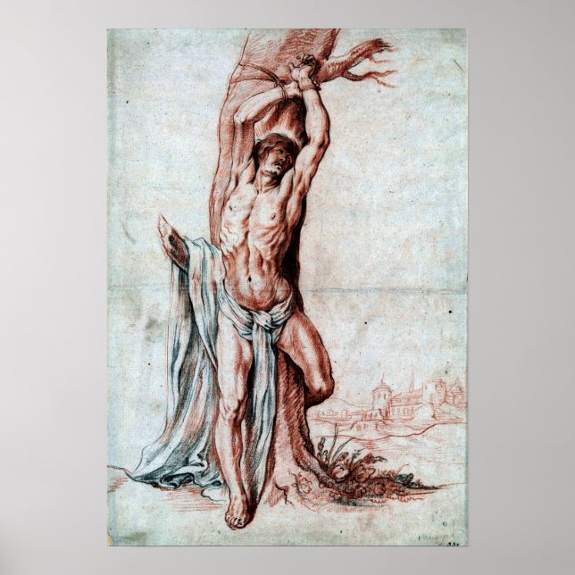 Affiche Van Dyck - Martyr attaché à un arbre (Devant)