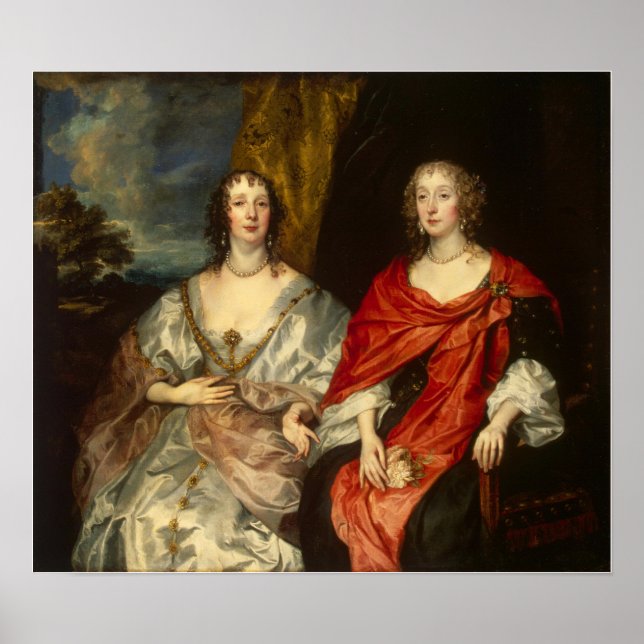 Affiche Van Dyck - Portrait De Deux Dames (Devant)
