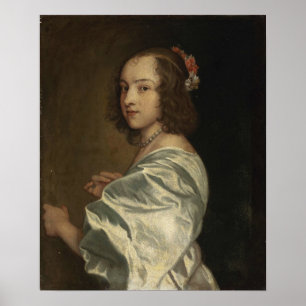 Affiche Van Dyck - Portrait de Margaret Lemon en cercle