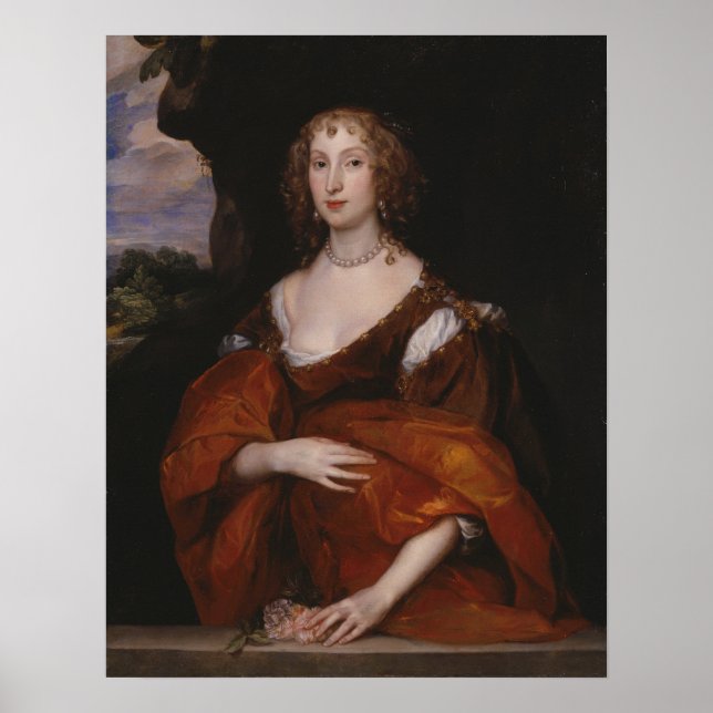 Affiche Van Dyck - Portrait De Mary Hill Lady Killigrew (Devant)