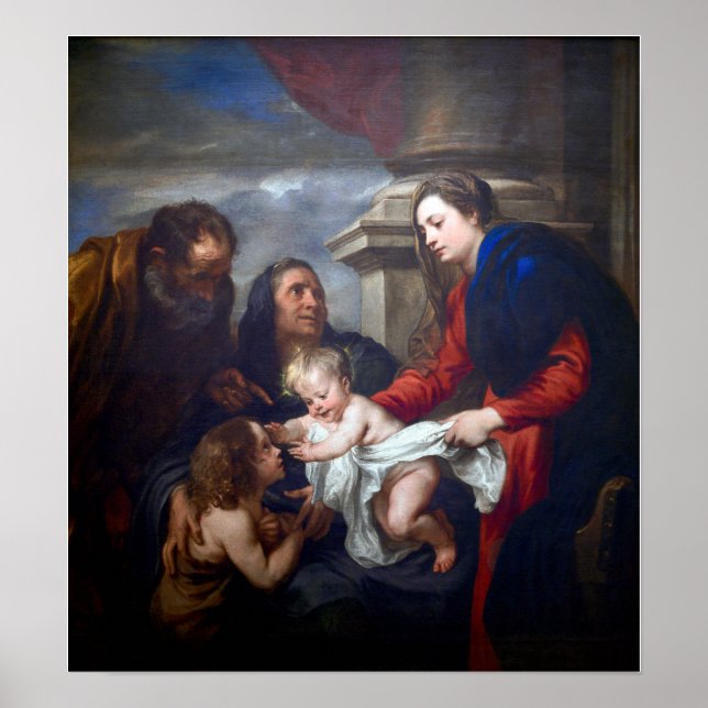 Affiche Van Dyck - Sainte Famille Avec Sainte Elisabeth (Devant)