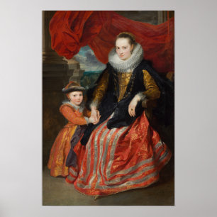 Affiche Van Dyck - Susanna Fourment Et Sa Fille