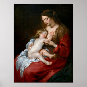 Affiche Van Dyck - Vierge Et Enfant