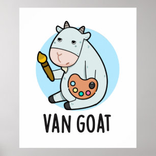 Affiche Van Goat Amusant Artiste Pun