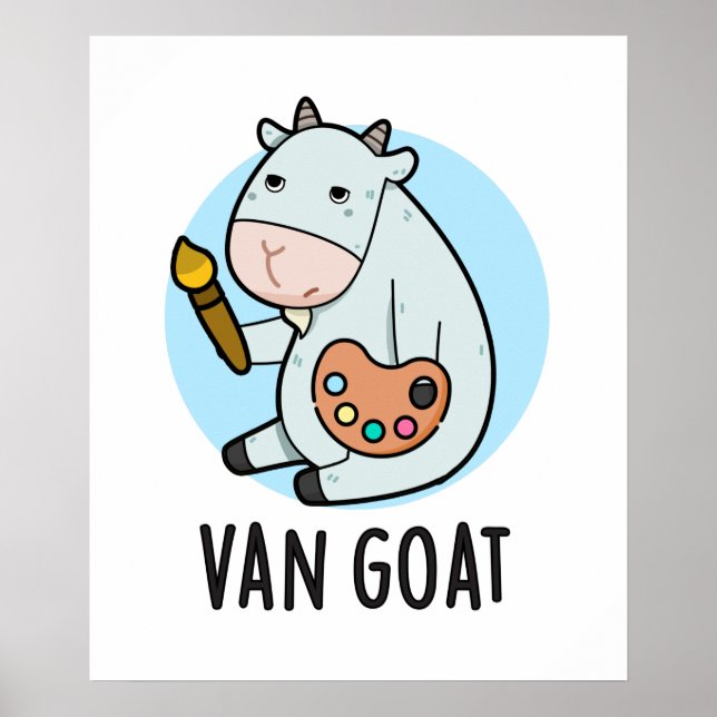 Affiche Van Goat Amusant Artiste Pun (Devant)