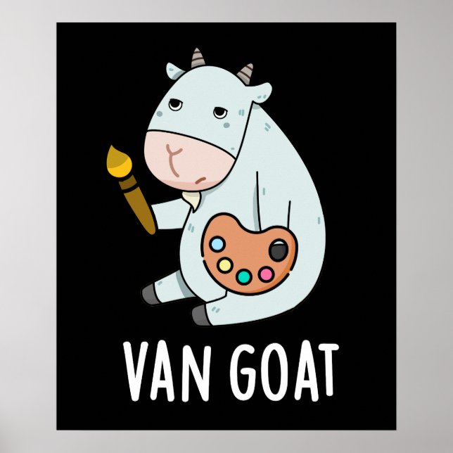 Affiche Van Goat Amusant Artiste Pun Dark BG (Devant)