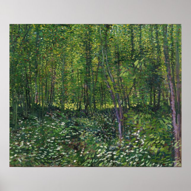 Affiche Van Gogh - Arbres et sous-bois (Devant)