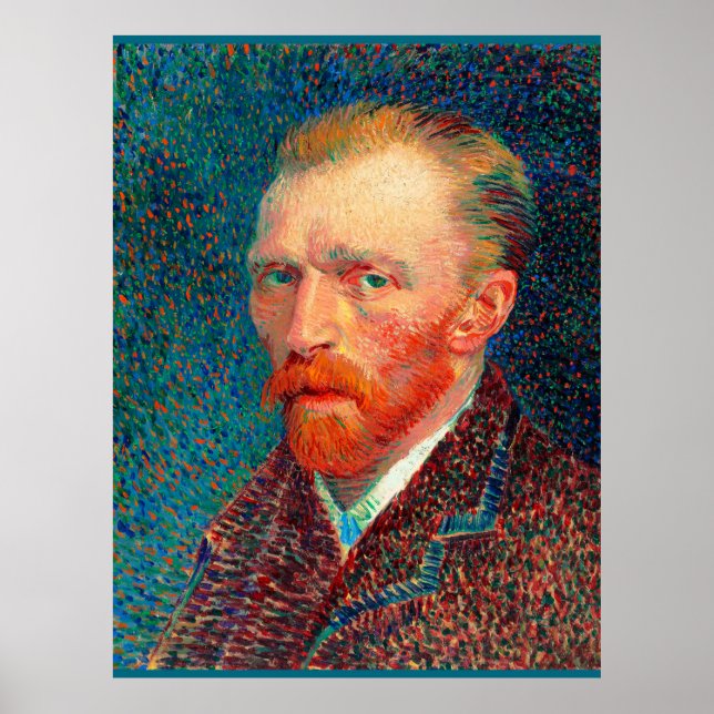 Affiche Van Gogh - Autoportrait, 1887, Vincent van Gogh, (Devant)