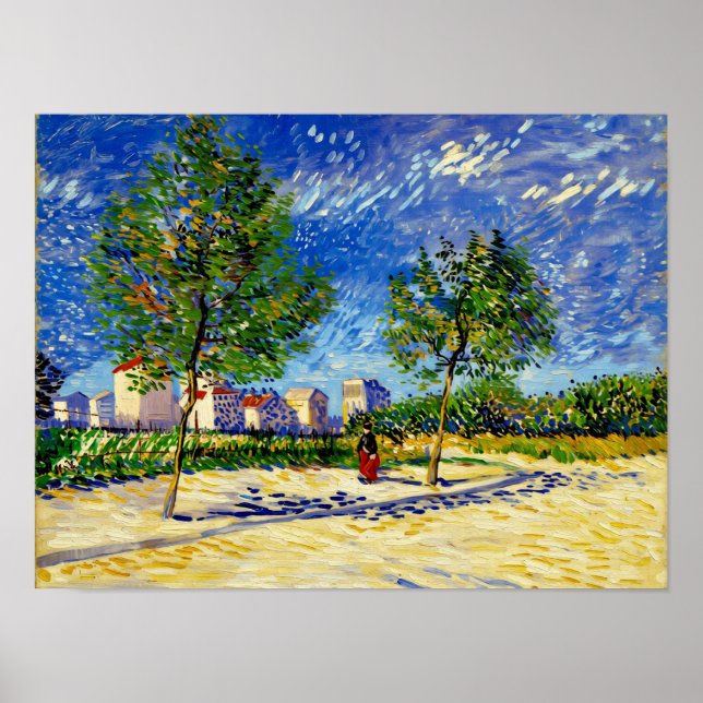 Affiche Van Gogh Banlieue de Paris (Devant)