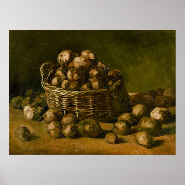 Affiche Van Gogh Basket of Potatoes (Devant)