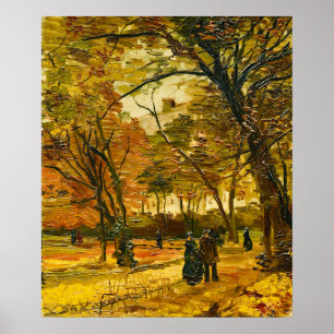 Affiche Van Gogh Bois de Boulogne Personnes qui marchent