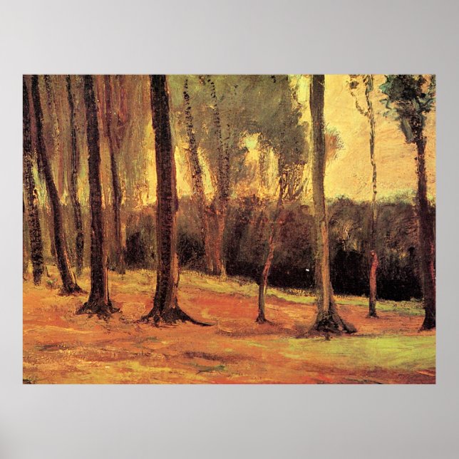 Affiche Van Gogh - Bord d'un bois, (Devant)