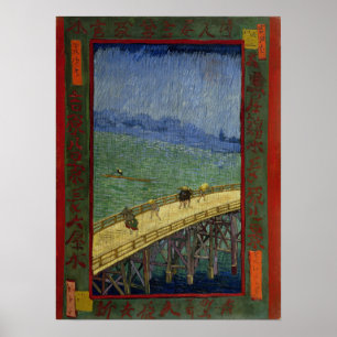 Affiche Van Gogh - Bridge In The Rain (After Hiroshige)