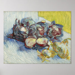 Affiche Van Gogh - Cabbages Rouges Et Oignons