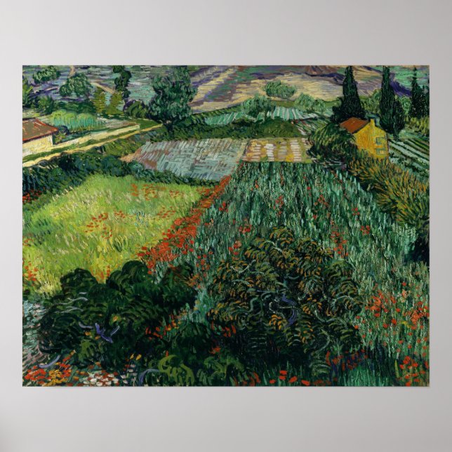 Affiche Van Gogh - Champ aux Coquelicots 1889 (Devant)