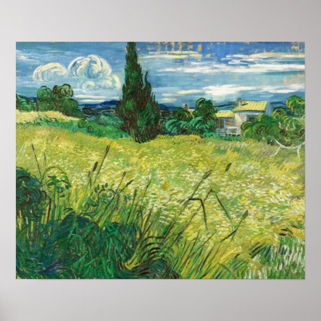 Affiche Van Gogh - Champ Vert (Devant)