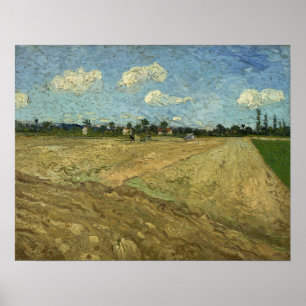 Affiche Van Gogh - Champs à fleurs ('De Furrows')