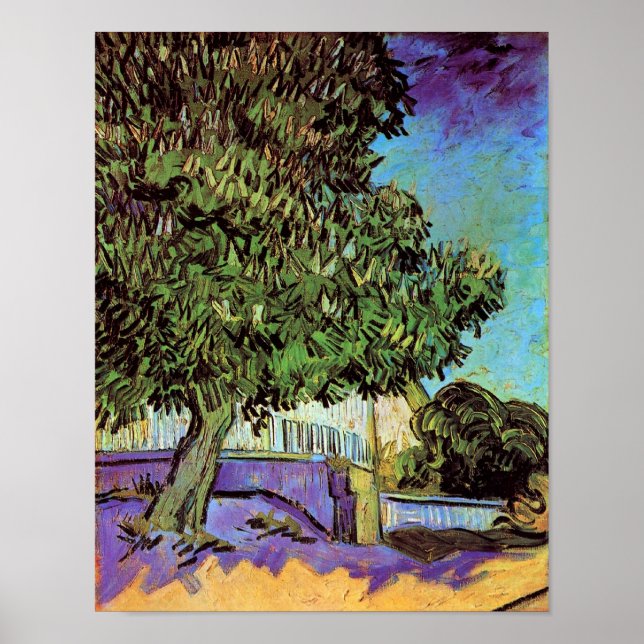 Affiche Van Gogh - Châtaignier En Fleur (Devant)