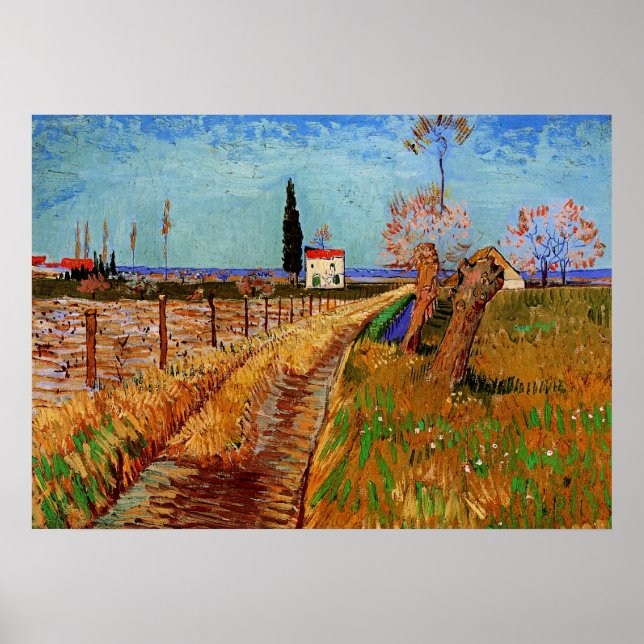 Affiche Van Gogh - Chemin à travers un champ (Devant)
